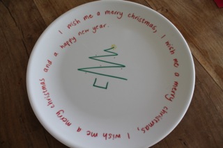 Christmas picture plate